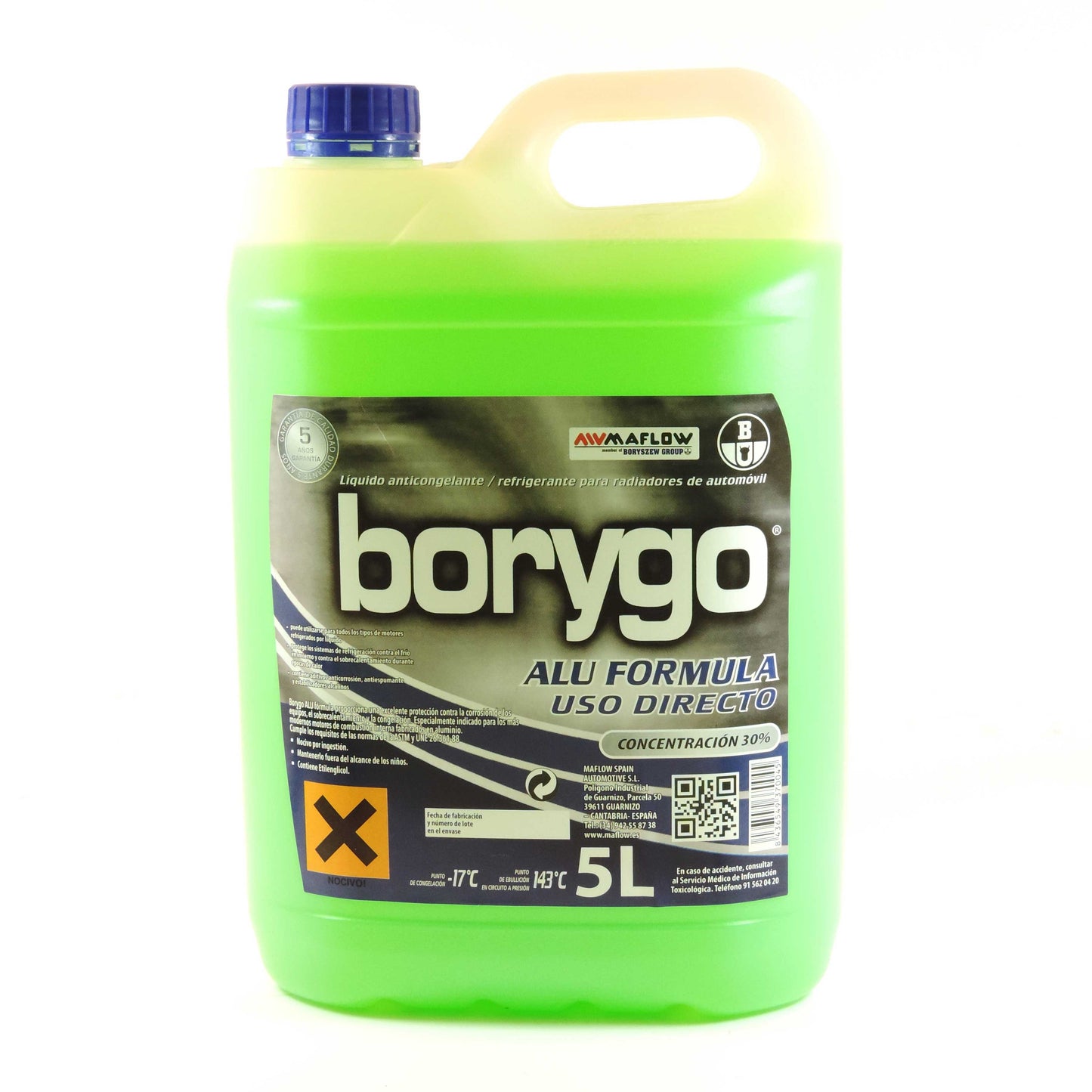 Anticongelante Borygo Verde ALU Formula 30% 5L